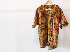 Image of CUSTOM MADE - KENTA PRINT RUFFLE SHIRT