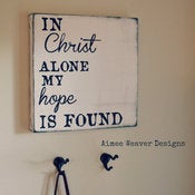 Image of Handpainted Canvas "In Christ Alone" 12x12