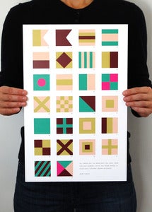 Image of Alphabet Flags - Pink