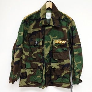 Image of HONORABLE STUDDED VINTAGE ARMY JACKET 