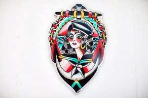 Image of Sailor Girl Tattoo Wood Cutout by Rocco