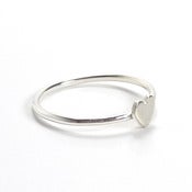 Image of ring heart sterling silver