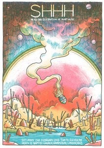 Image of Shhh Quiet Music Festival poster - Feb 2013
