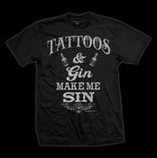 Image of Tattoos & Gin Make Me Sin  Mens Shirt