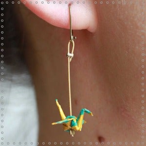 Image of Boucles d'oreilles Migration "Yellow&nbsp;Blue"