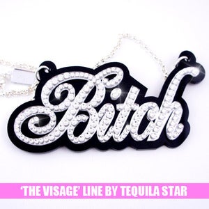Image of XL Crystal Bitch Necklace