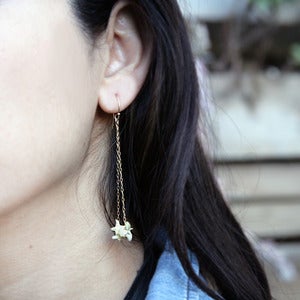 Image of large rattlesnake vertebrae earrings