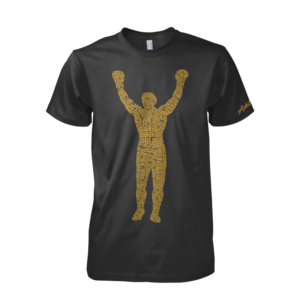Image of Rocky Statue Tee (Black/Gold)