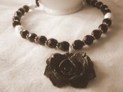 Image of B/N Rose Necklace 