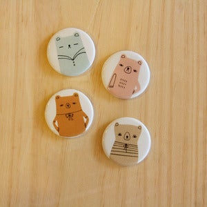 Image of Set of 4 Bear Magnets by Andrea Kang