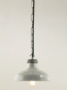 Image of WHITE ENAMEL |old style kitchen shade | SMALL