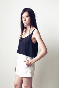 Image of Vintage Eyelet Cuffed Shorts