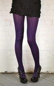 Image of Houndstooth Tights - Purple