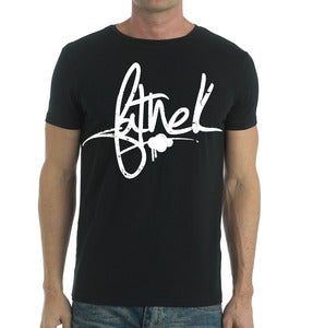 Image of Logo T, White on black