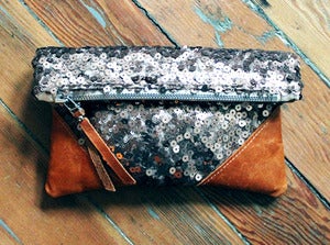 Image of +Sold Out+ LIBRO CLUTCH - ROSE GOLD SEQUIN
