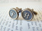 Image of Monogram Cufflinks - Antiqued Brass