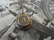 Image of Monogram Locket - Antiqued Brass