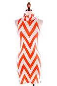 Image of Orange Dream Zig Zag Dress 