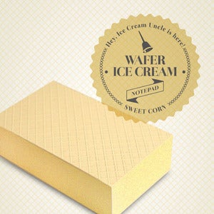 Image of Wafer Ice Cream Notepad – Sweet Corn