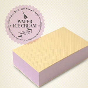 Image of Wafer Ice Cream Notepad - Yam