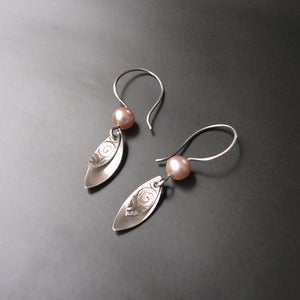 Image of Fuchsia Petal Earrings