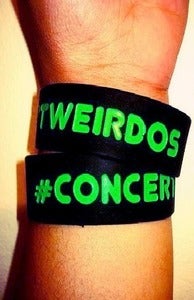 Image of SALE!! Restocked! Black/Limegreen #CONCERTWEIRDOS 