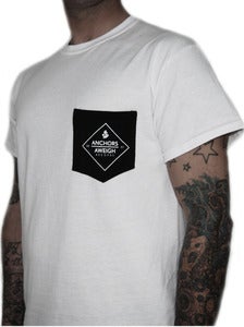 Image of ANCHORS AWEIGH RECORDS "Arp Xp Logo" pocket t shirt