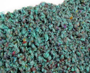 Image of Overdyed Reclaimed Pulled Silk Yarn: Dark Sea Green