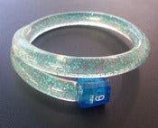 Image of LAST FEW - Stripey and Glitter Knitwit Bangles