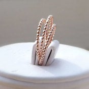 Image of One 1.5mm 14k ROSE gold filled dotted handmade stacking ring