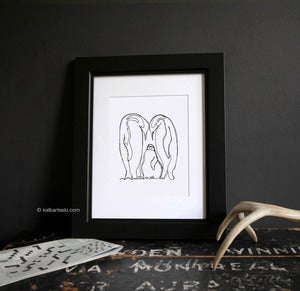 Image of PENGUIN LOVE print