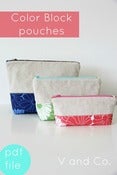 Image of color block zipper pouches-PDF