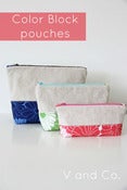 Image of color block zipper pouches-PAPER PATTERN