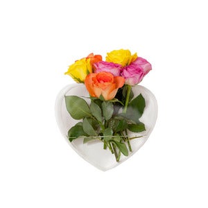 Image of Queen of Hearts clear heart vase