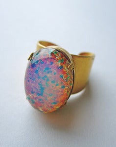 Image of Adelia - Vintage Fire Opal Ring