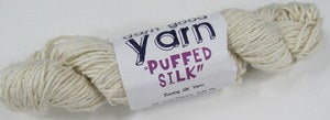 Image of Puffed Reclaimed Silk Yarn-- White and Dyeable
