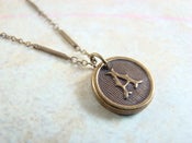 Image of Monogram Necklace - Antiqued Brass