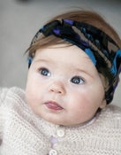 Image of black ikat turban