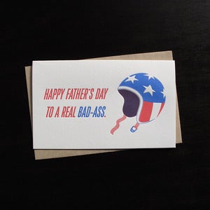 Image of 1717 - bad-ass father's day letterpress card