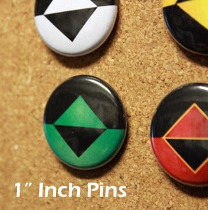 Image of Icons 1" Inch Pins set of 4!