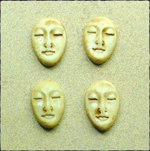 Image of Set of Four Small Almond Face Stones