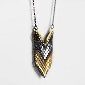 Image of Pieced Badge Necklace - Vintage Framed Mesh