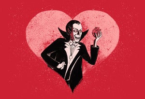 Image of Dracula Valentine (Original Giclee Fine Art Print)