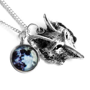 Image of Wolf & Moon Necklace