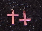 Image of Mismatch cross earrings