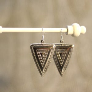 Image of Silver Triangle Earrings