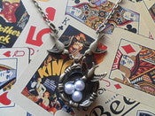 Image of Birds Nest with Enamel Eggs Bird Detail Necklace Vintage Style Kitsch Rockabilly Swallow Necklace 