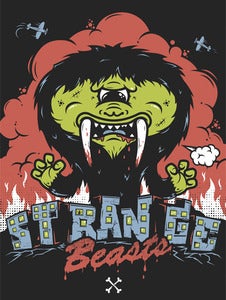 Image of 18"x24" Strange Beasts screen print