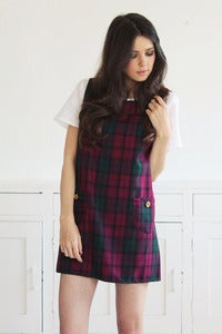 Image of Dorothy Purple Tartan Pinafore