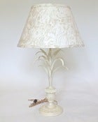 Painted Wheat Lamp with Fabric Shade